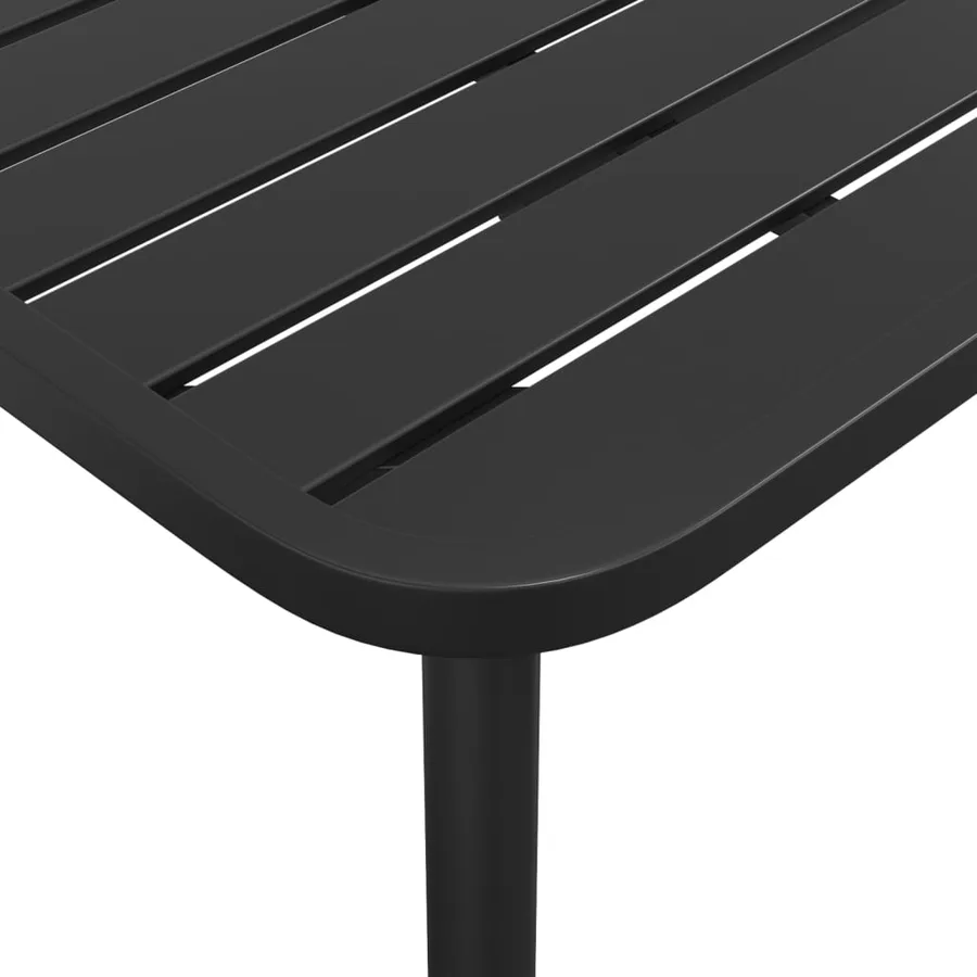 Table de jardin anthracite 200x100x71 cm acier - 6