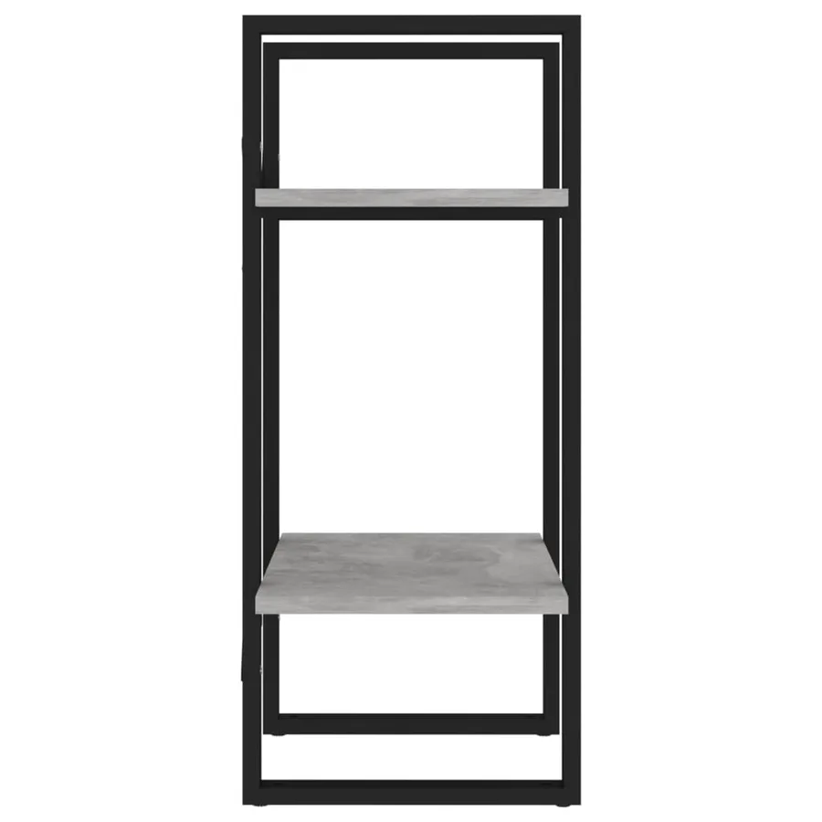 Bibliothèque à 2 niveaux gris béton 40x30x70 cm bois ingénierie - 6