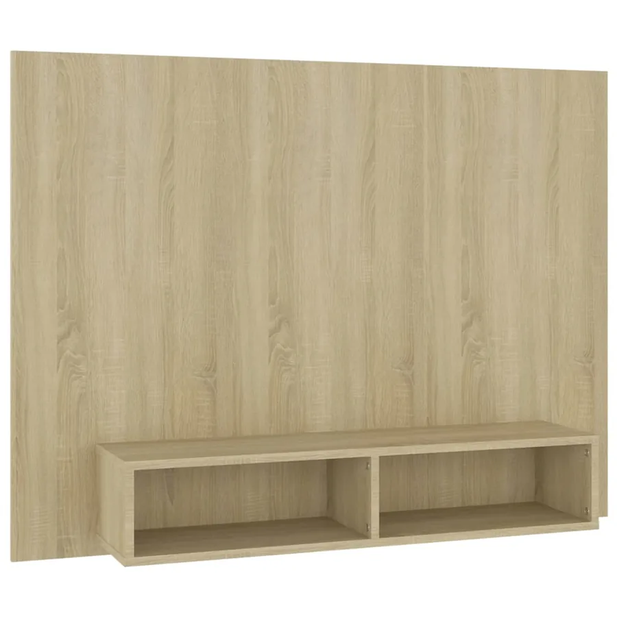 Meuble TV mural Chêne Sonoma 120x23,5x90 cm Bois d’ingénierie - 2