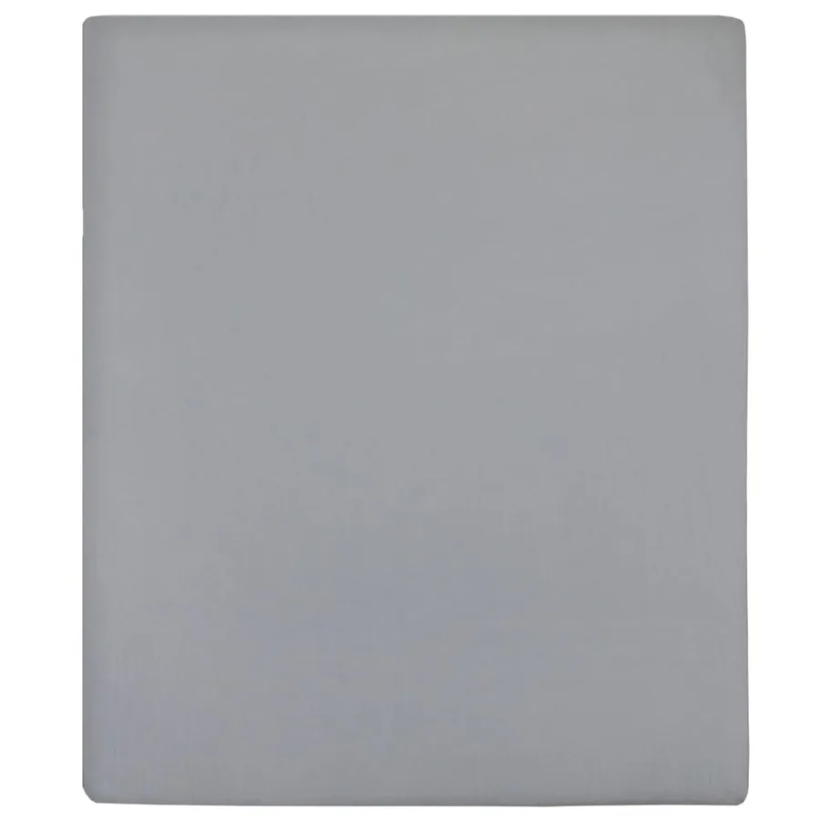 Drap-housse Jersey Gris 140x200 cm Coton - 2