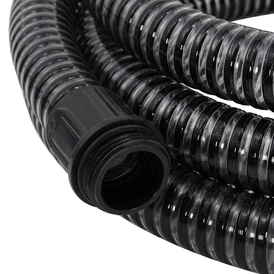 Tuyau d'aspiration avec raccords en laiton noir 1,1" 7 m PVC - 4