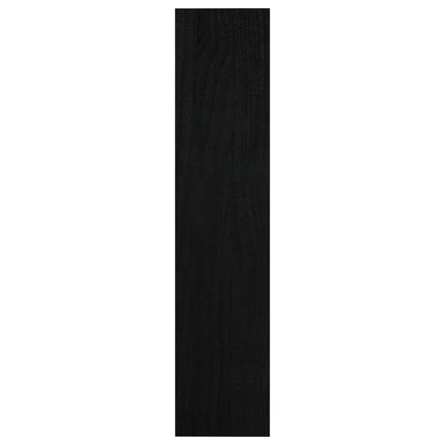 Bibliothèque/Séparateur de pièce Noir 100x30x135,5cm Pin massif - 6