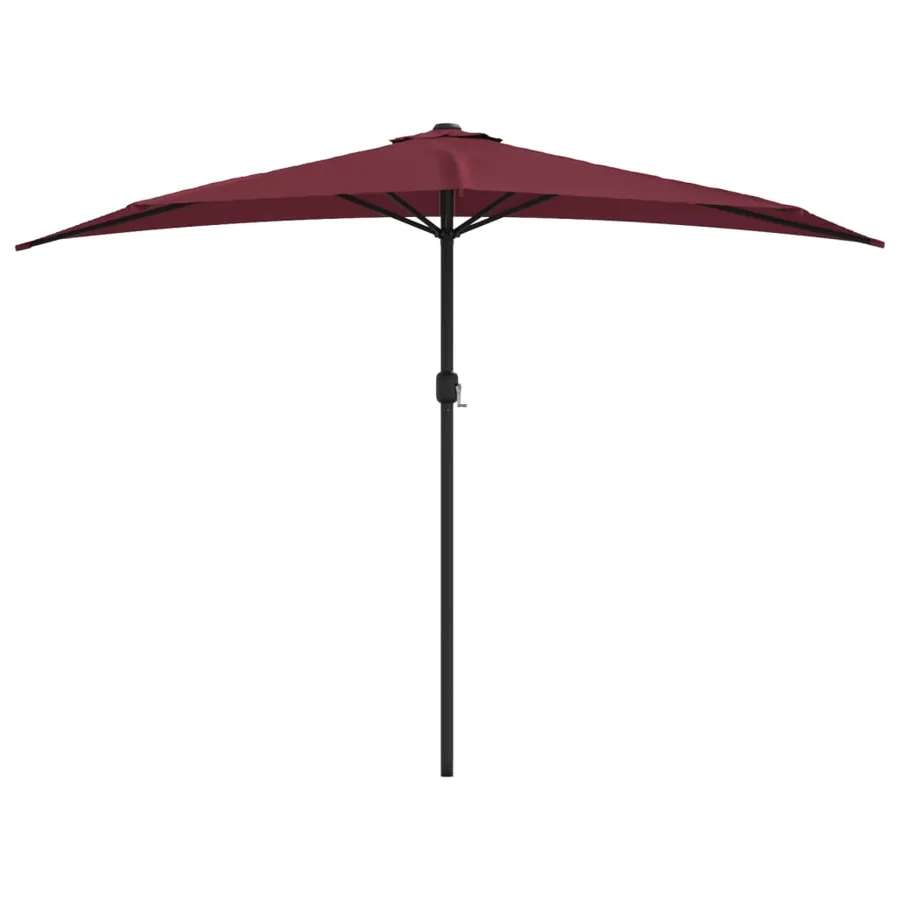 Parasol de balcon mât en aluminium Bordeaux 300x155x223 cm Demi - 3