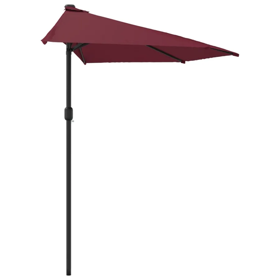 Parasol de balcon mât en aluminium Bordeaux 300x155x223 cm Demi - 4
