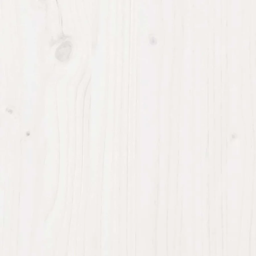 Boîte de rangement Blanc 60x32x45,5 cm Bois massif de pin - 11