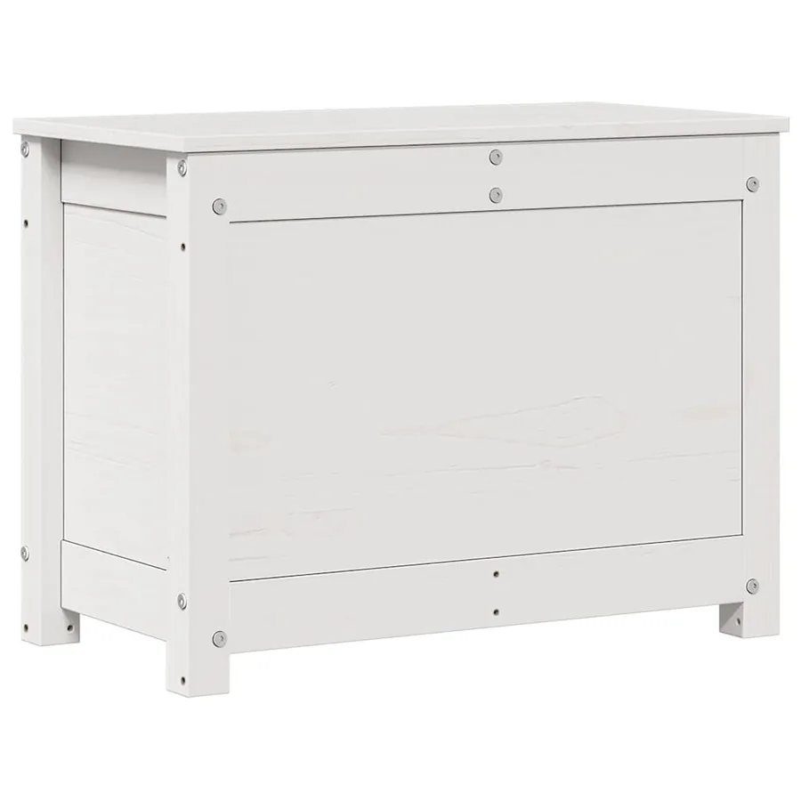 Boîte de rangement Blanc 60x32x45,5 cm Bois massif de pin - 2
