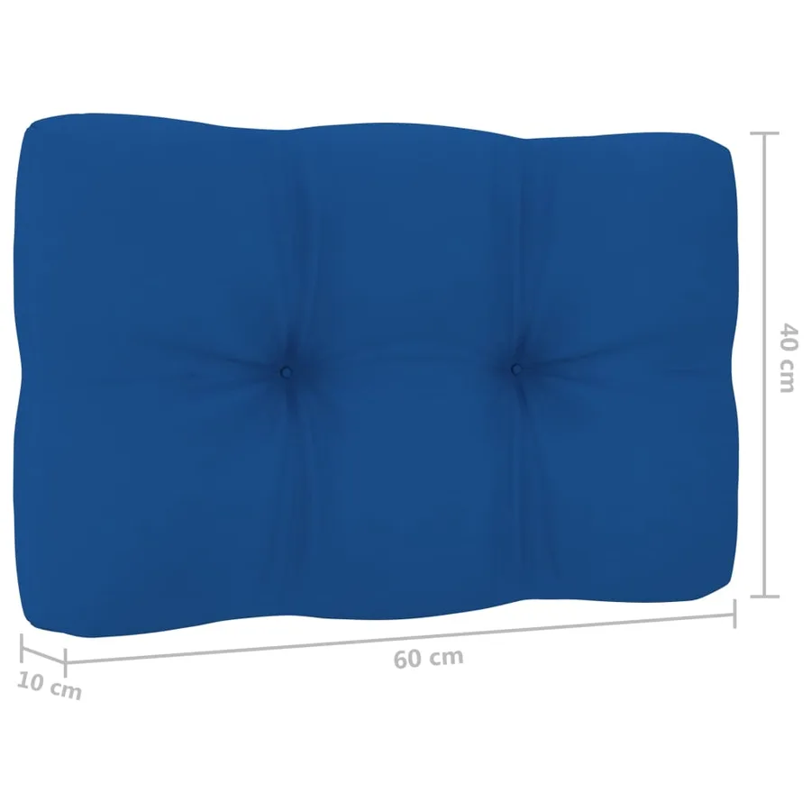 Chaise de jardin avec coussins bleu royal Bois de pin imprégné - 5