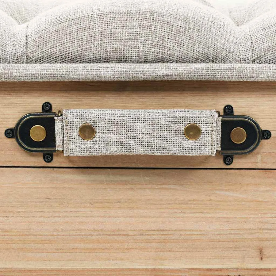 Banc de rangement 110 cm Bois de sapin massif - 9