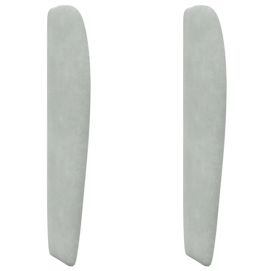 Oreille de tête de lit Gris clair 80 x 23 x 6 cm Velours - 2