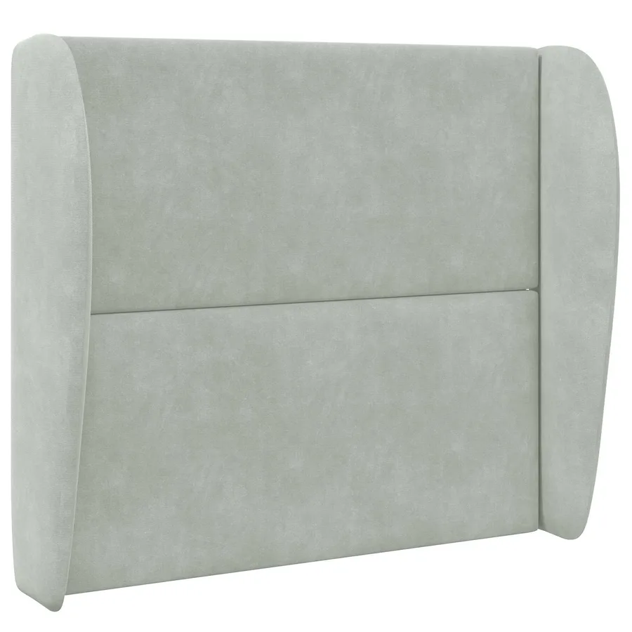 Oreille de tête de lit Gris clair 80 x 23 x 6 cm Velours - 3