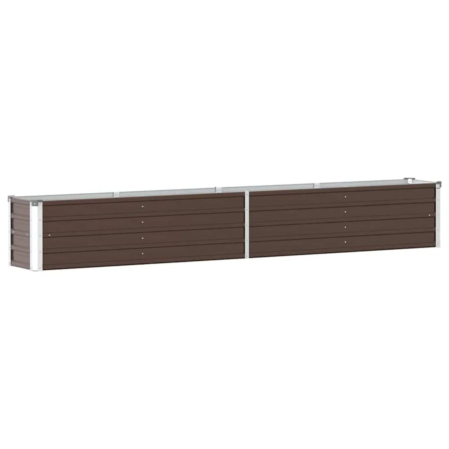Lit surélevé de jardin Acier galvanisé 320x40x45 cm Marron - 2