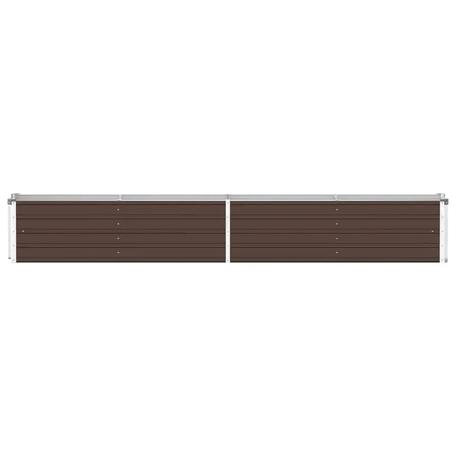 Lit surélevé de jardin Acier galvanisé 320x40x45 cm Marron - 4