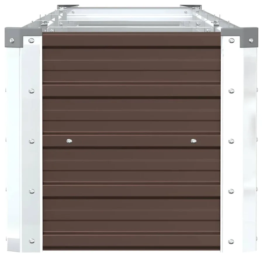 Lit surélevé de jardin Acier galvanisé 320x40x45 cm Marron - 5