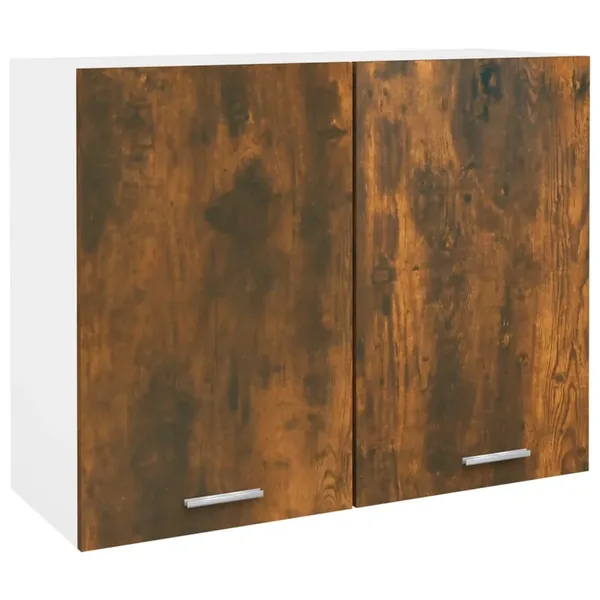 Armoire suspendue "Lyon" Chêne fumé 80 x 31 x 60 cm Bois d'ingénierie