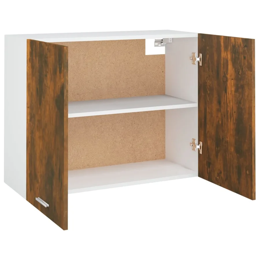 Armoire suspendue "Lyon" Chêne fumé 80 x 31 x 60 cm Bois d'ingénierie - 6
