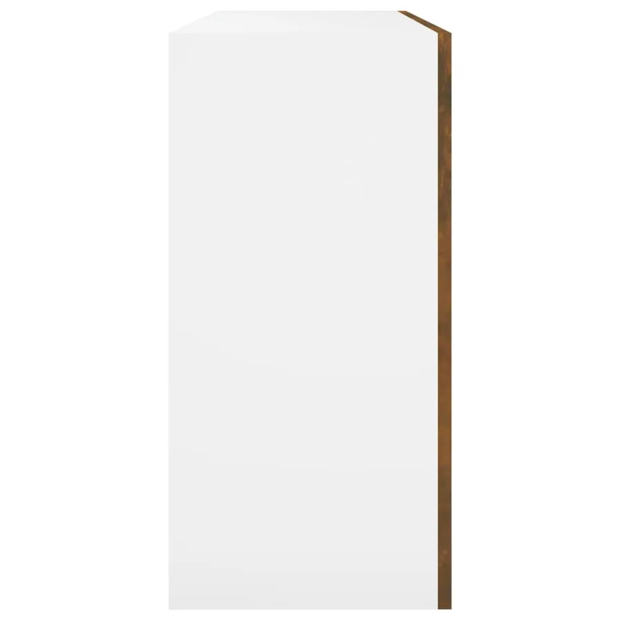 Armoire suspendue "Lyon" Chêne fumé 80 x 31 x 60 cm Bois d'ingénierie - 7