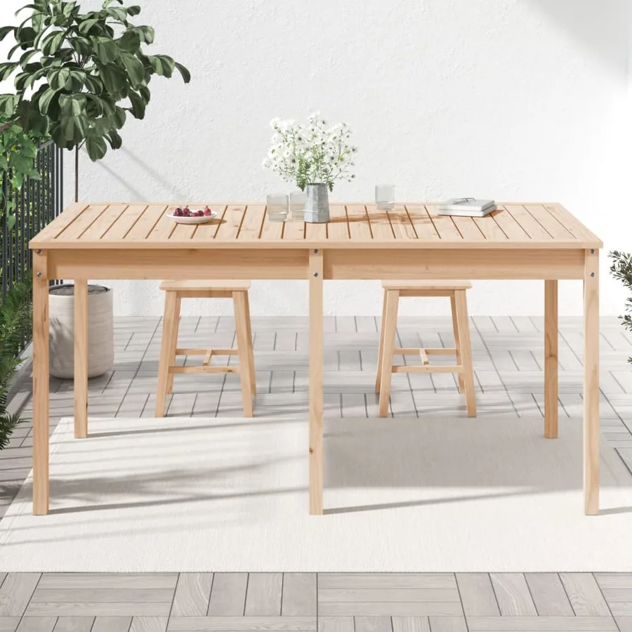 Table de jardin 159,5x82,5x76 cm bois massif de pin - 3