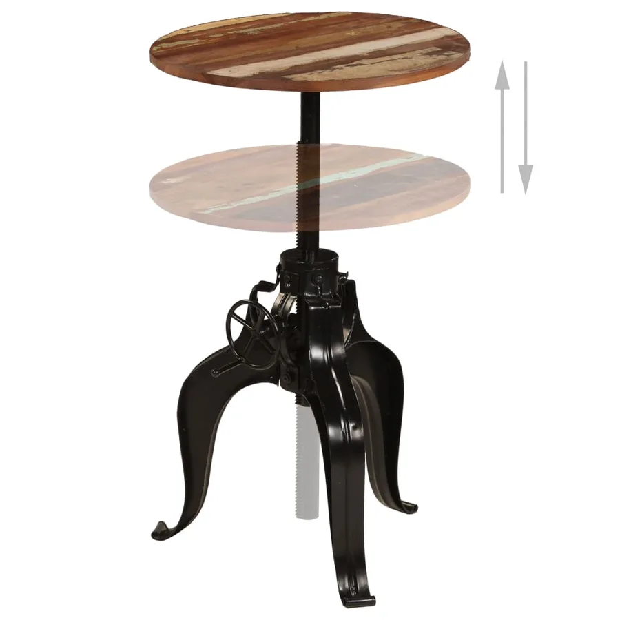 Table de bar Bois de récupération massif 60x(76-110) cm - 3
