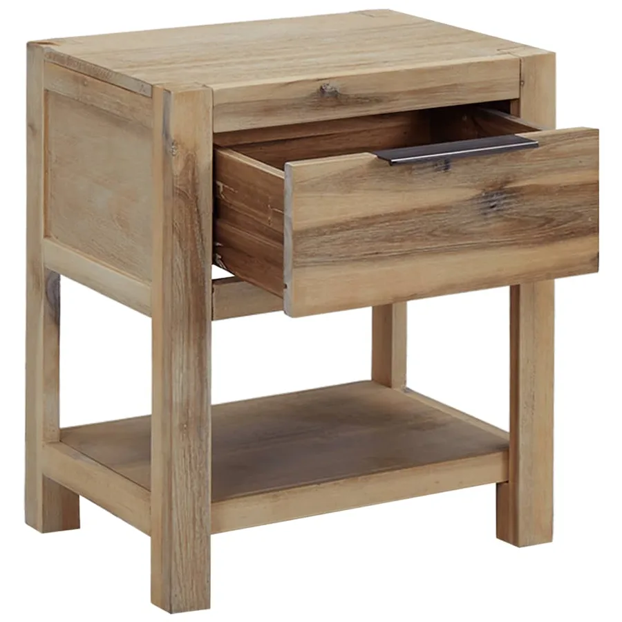 Tables de chevet avec tiroirs 2 pcs 40x30x48 cm Acacia solide - 3