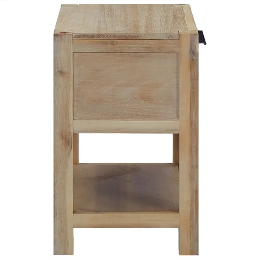 Tables de chevet avec tiroirs 2 pcs 40x30x48 cm Acacia solide - 5