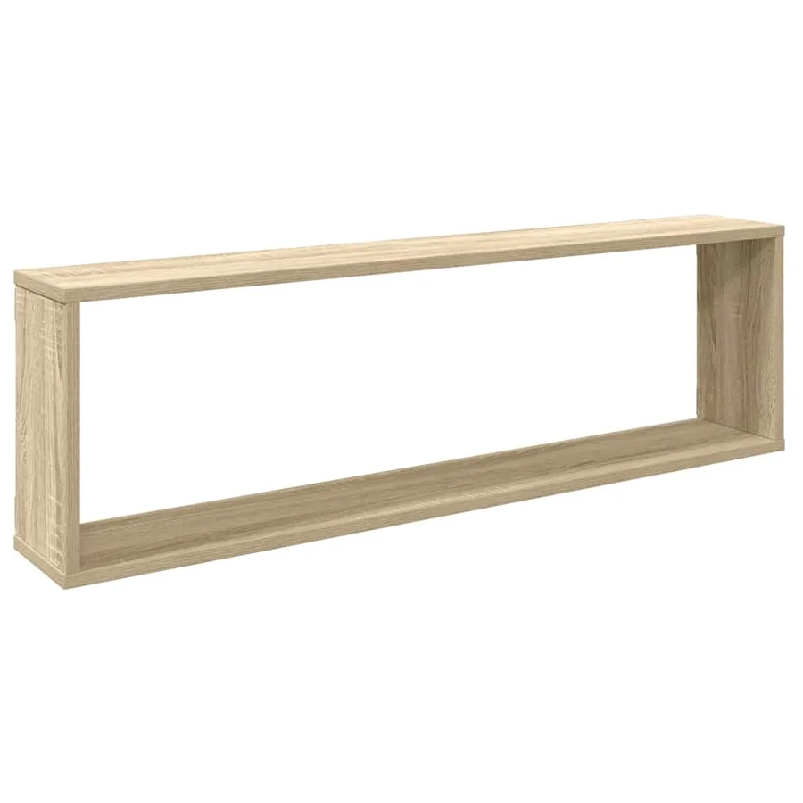 Étagères cube murales 2 pcs chêne sonoma bois d'ingénierie - 5