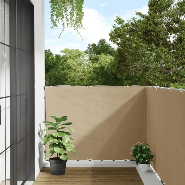 Écran de balcon Beige 120x400 cm Tissu Oxford