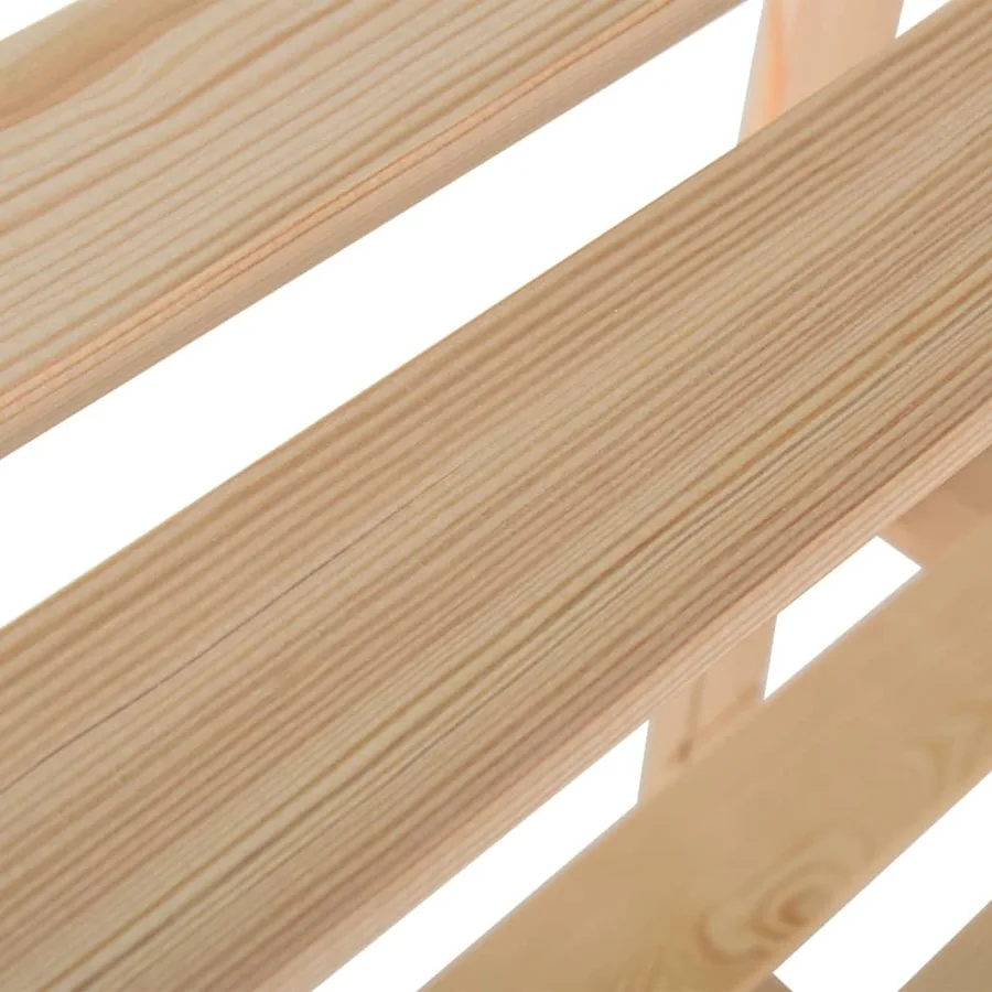 Étagère de stockage 3 niveaux 80x28,5x90 cm Bois de pin massif - 4