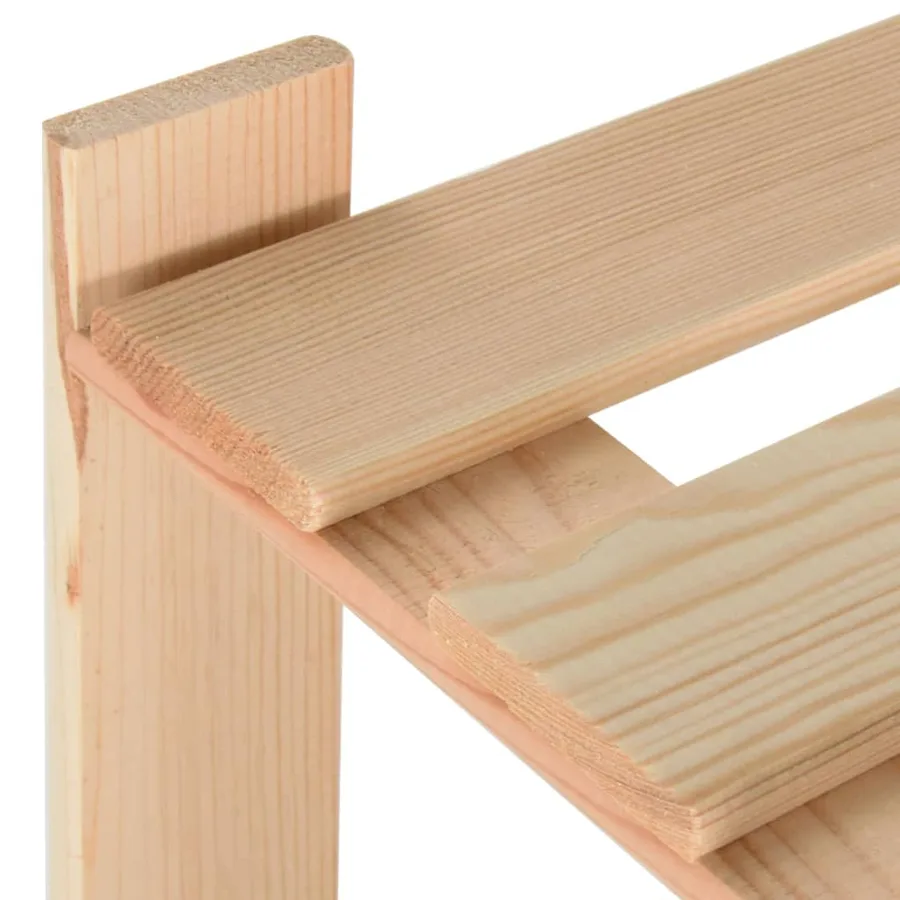 Étagère de stockage 3 niveaux 80x28,5x90 cm Bois de pin massif - 5