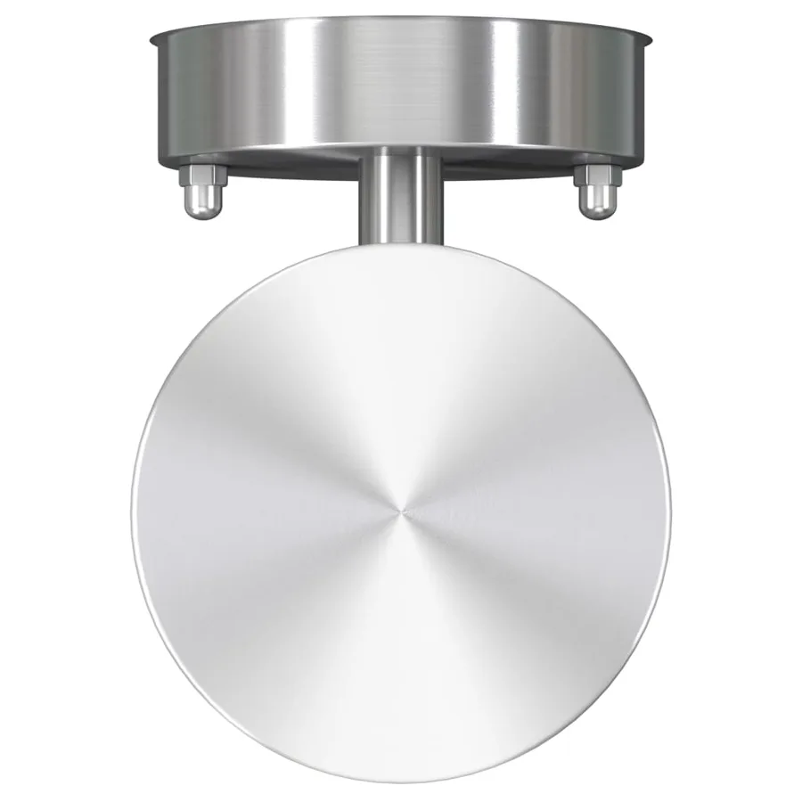 2 Appliques murales cylindriques en acier inoxydable - 6