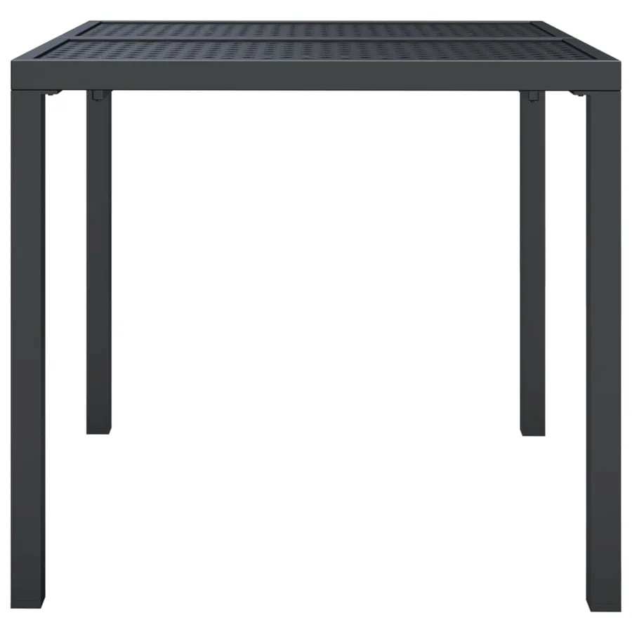 Table de jardin anthracite 80x80x72 cm acier - 4