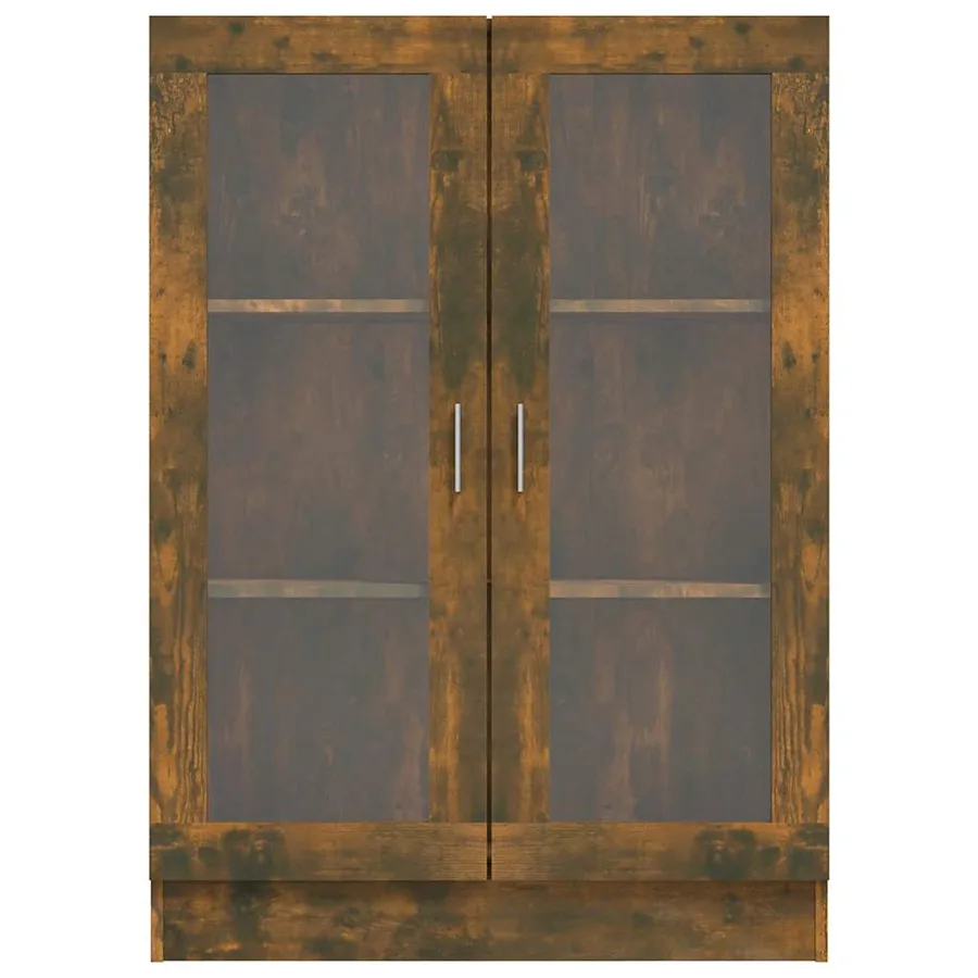 Armoire à vitrine Chêne fumé 82,5x30,5x115 cm Bois d'ingénierie - 5