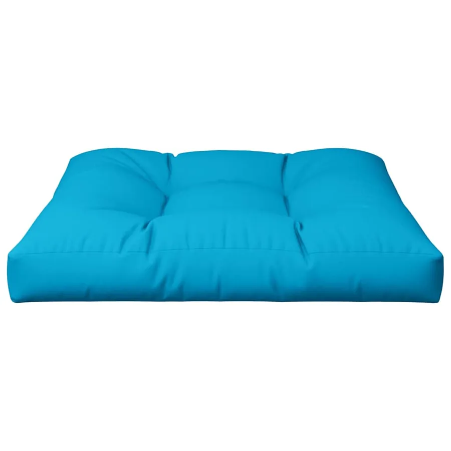 Coussin de palette bleu 70x70x12 cm tissu - 4