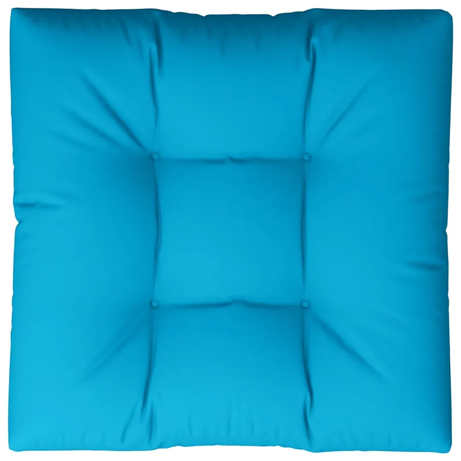 Coussin de palette bleu 70x70x12 cm tissu - 6