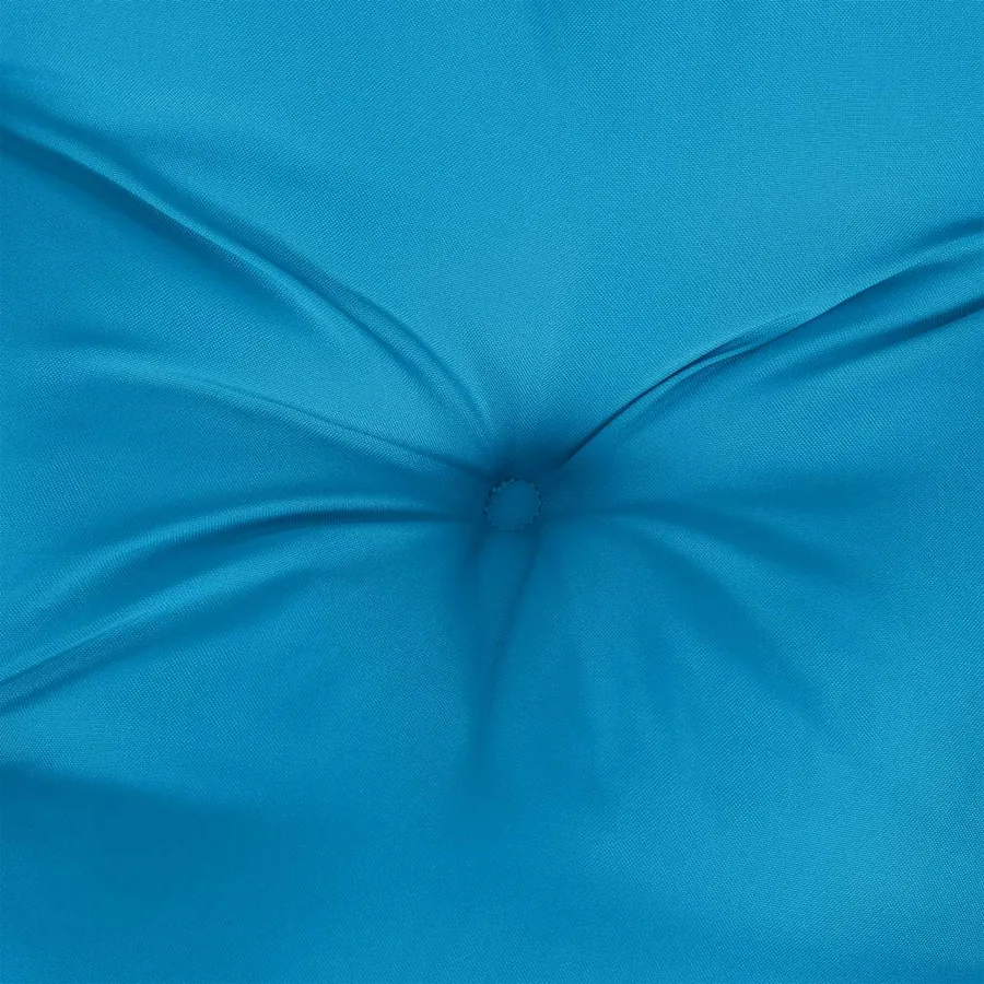 Coussin de palette bleu 70x70x12 cm tissu - 7