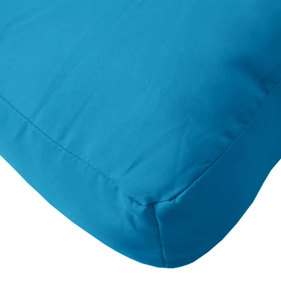 Coussin de palette bleu 70x70x12 cm tissu - 8