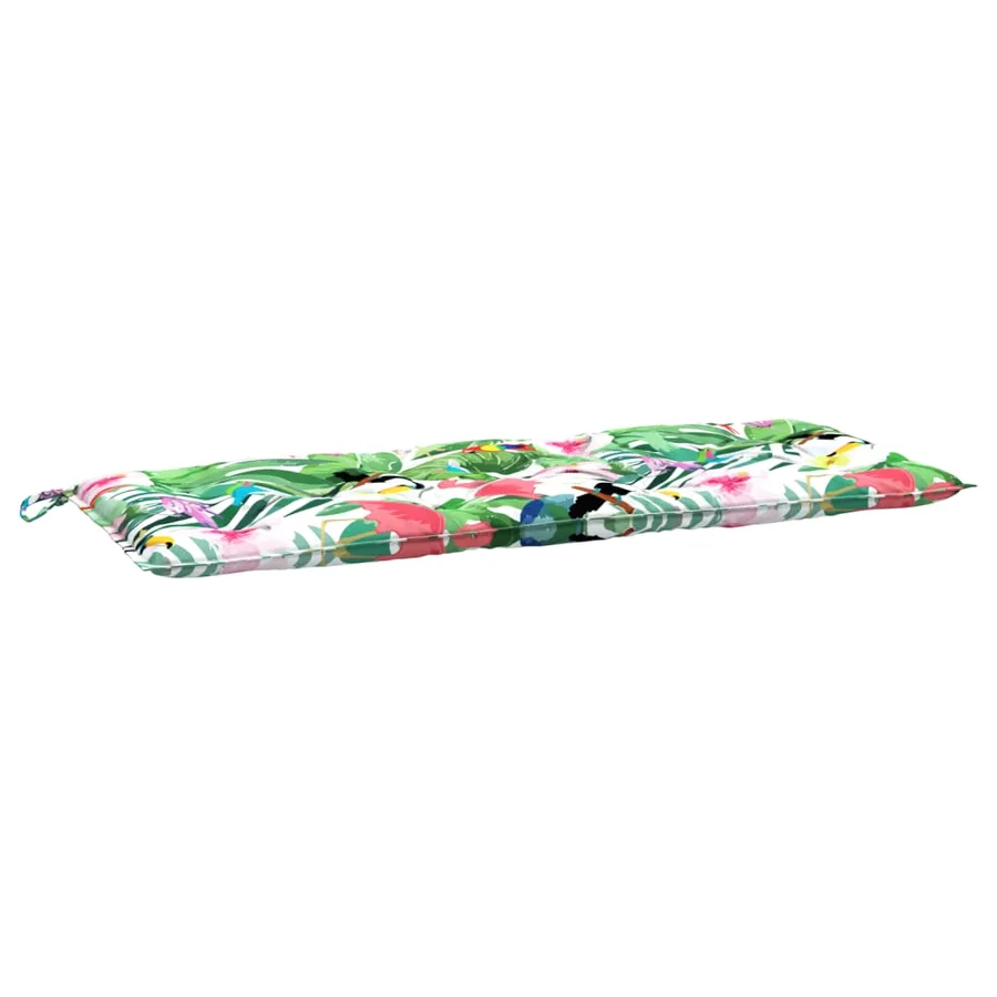 Coussin de banc de jardin carreaux multicolore 120x50x7cm tissu - 2