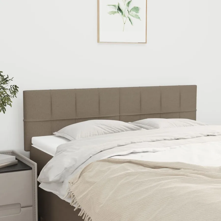 Têtes de lit Taupe 144x5x78/88 cm Tissu