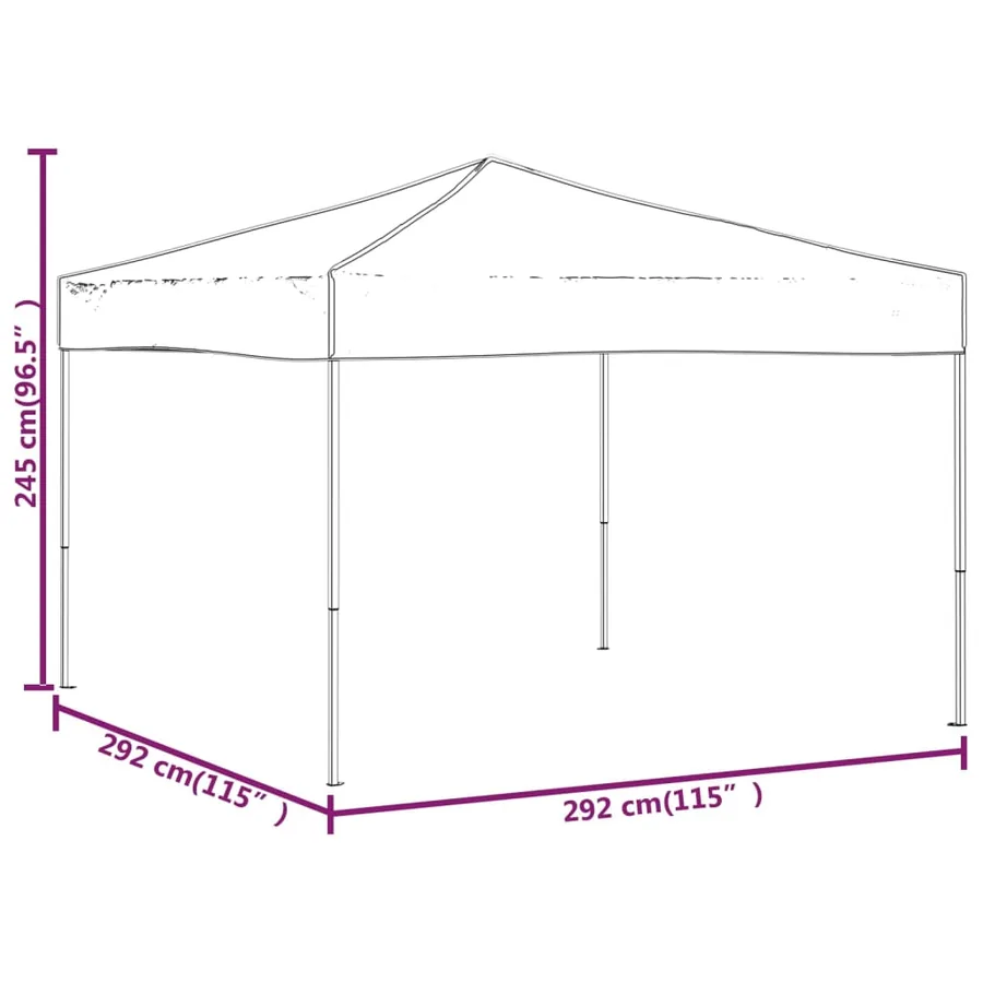 Tente de réception pliable Bleu 3x3 m - 8
