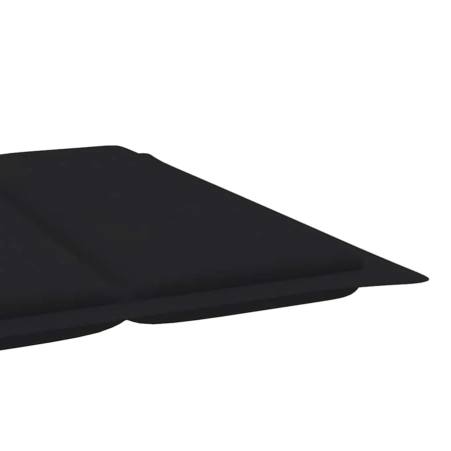 Chaise longue avec coussin Gris Bois d'acacia solide - 16