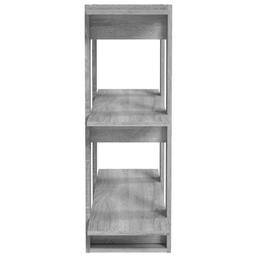 Bibliothèque/Séparateur de pièce sonoma gris 80x30x87 cm - 6