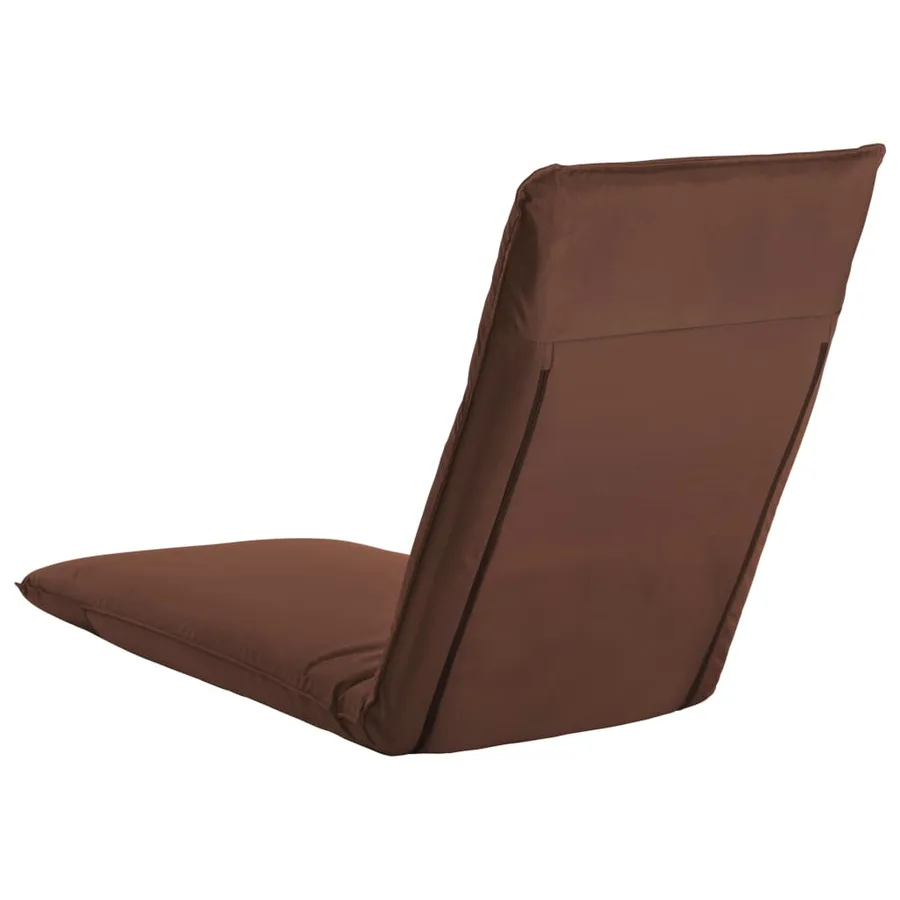 Chaise longue pliable Tissu Oxford Marron - 4
