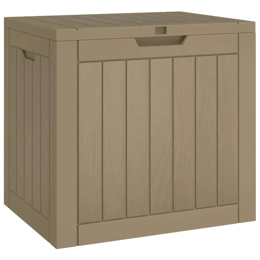 Boîte de stockage de jardin gris 55,5x43x53 cm polypropylène - 2
