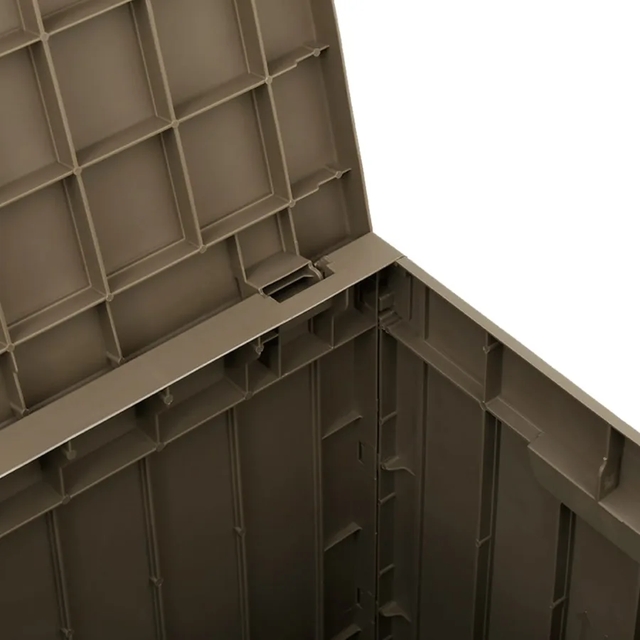 Boîte de stockage de jardin gris 55,5x43x53 cm polypropylène - 8
