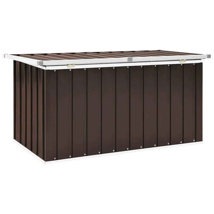 Coffre de rangement de jardin Marron 129x67x65 cm - 6
