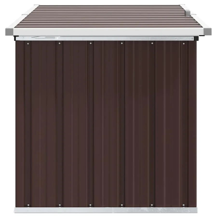 Coffre de rangement de jardin Marron 129x67x65 cm - 7