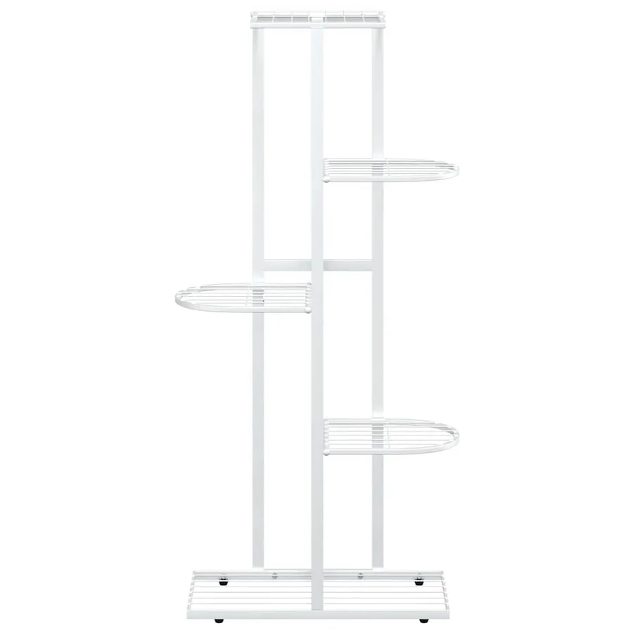 Support pour plantes 5 niveaux 43x22x98 cm Blanc Métal - 5