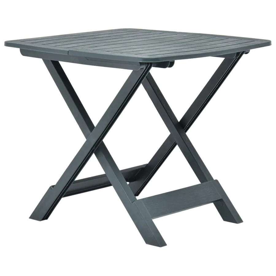 Table pliable de jardin Vert 79x72x70 cm Plastique - 3
