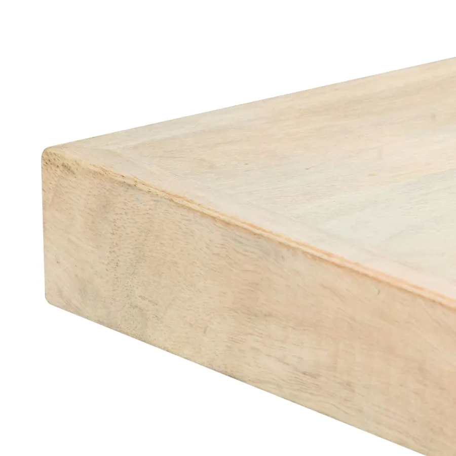 Table à dîner Blanc 120x60x75 cm Bois de manguier massif - 5