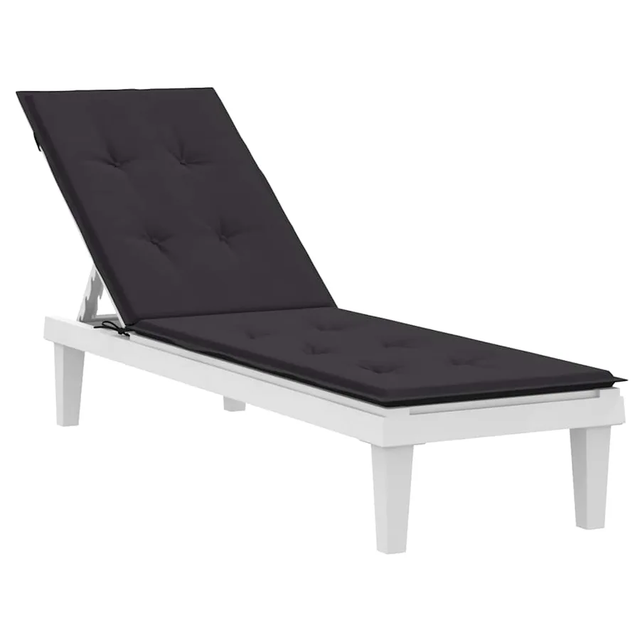 Coussin de chaise de terrasse noir (75+105)x50x4 cm - 3