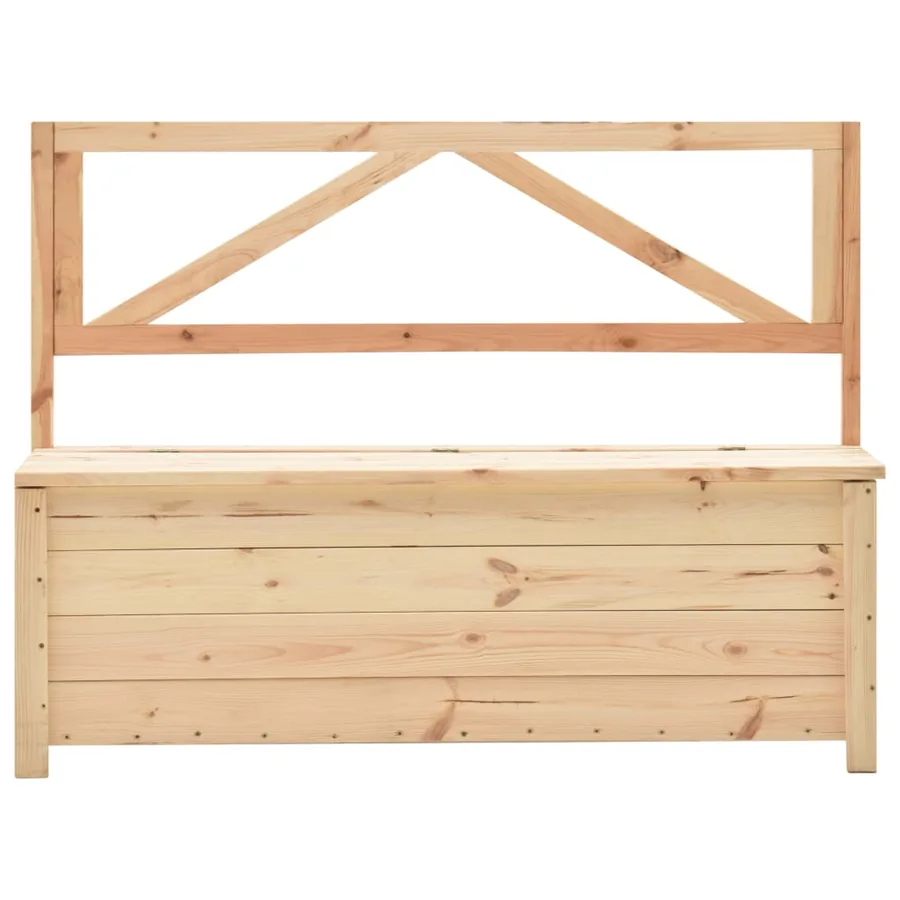 Banc de rangement 120 cm bois de pin massif - 3